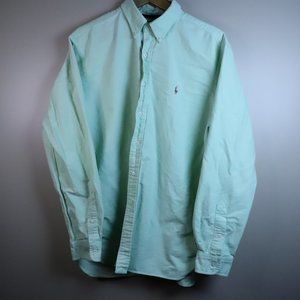 RALPH LAUREN Men's Lime Green Long Sleeve Button Down Shirt Size XL